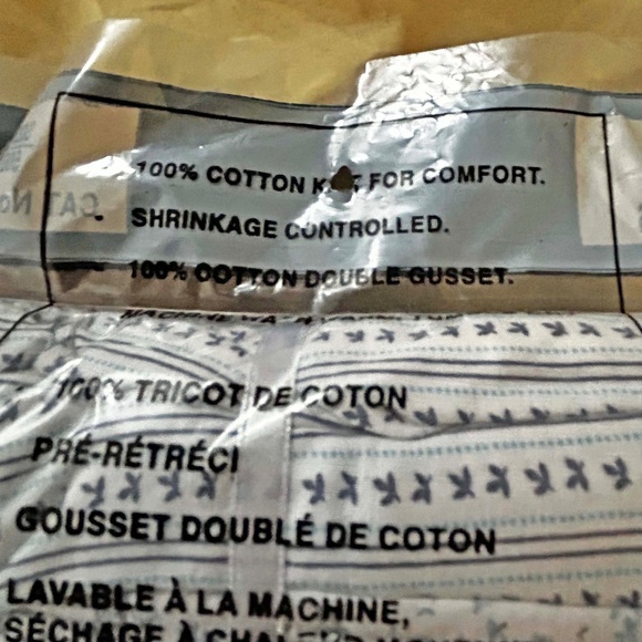 6 BRIEFS, 100% COTTON 2 BLUE/2 WHITE/2 PRINT, SIZE 2X, SEARS, SEALED IN ORIGINAL - Picture 4 of 7